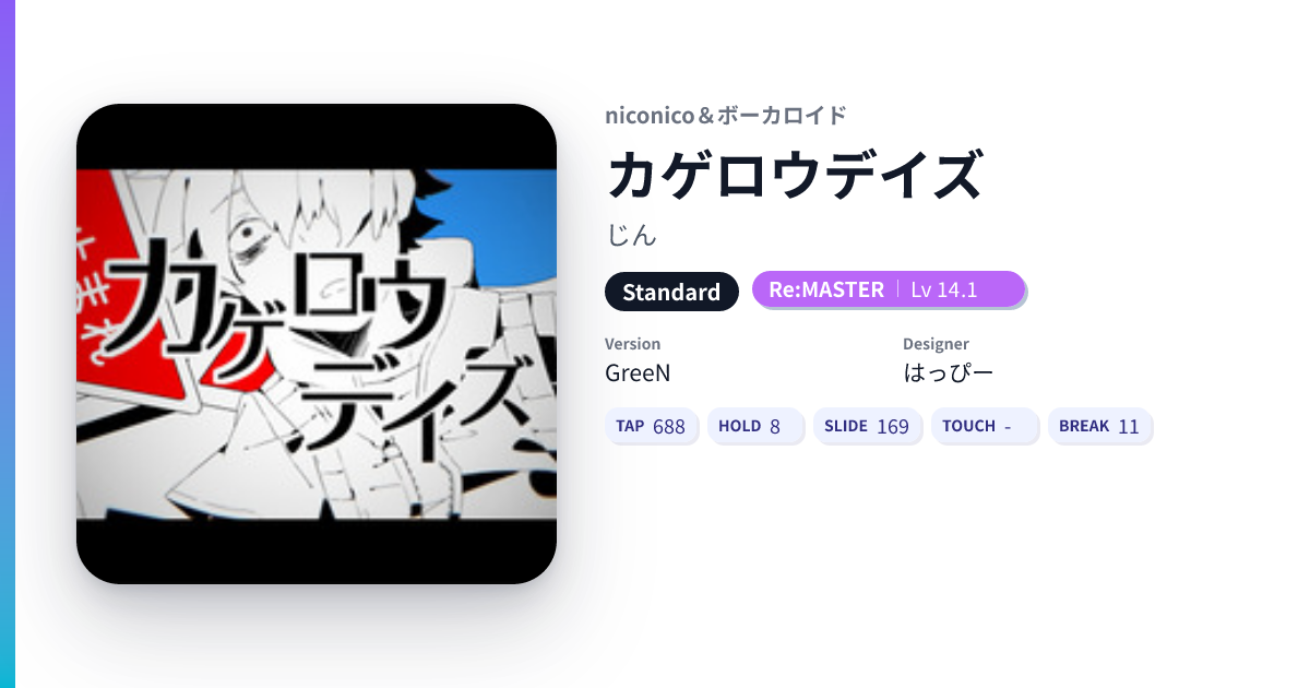 カゲロウデイズ [Standard Re:MASTER] - DXRating