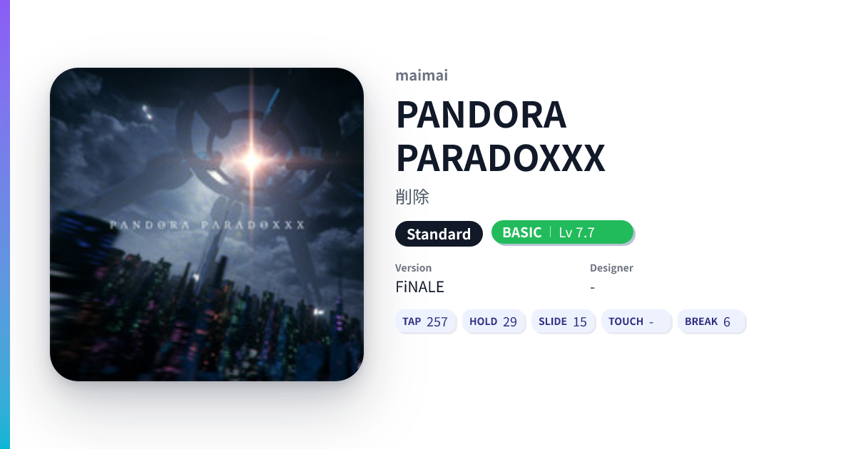 PANDORA PARADOXXX [Standard BASIC] - DXRating